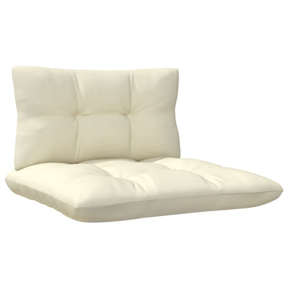 vidaXL Canapé de jardin 4 places avec coussins crème Bois de pin massif