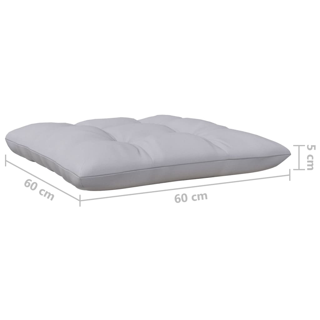 vidaXL Ensemble de meubles de jardin 4 pcs avec coussins gris Bois de pin massif