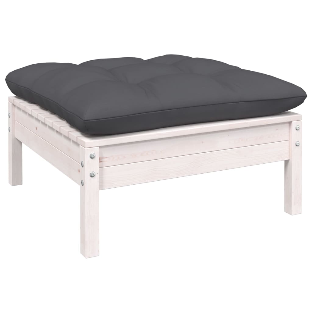 vidaXL Salon de jardin 4 pcs avec coussins, bois de pin massif