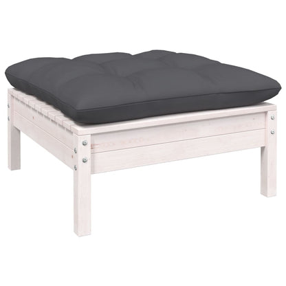 vidaXL Salon de jardin 4 pcs avec coussins, bois de pin massif
