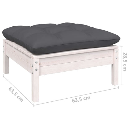 vidaXL Salon de jardin 4 pcs avec coussins, bois de pin massif