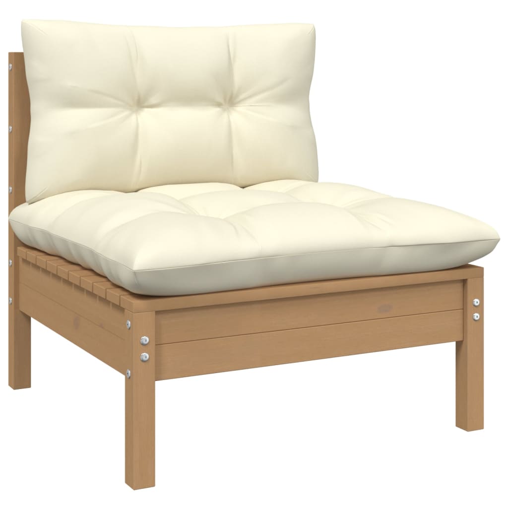 vidaXL 4-tlg. Garten-Lounge-Set mit Kissen Kiefer Massivholz