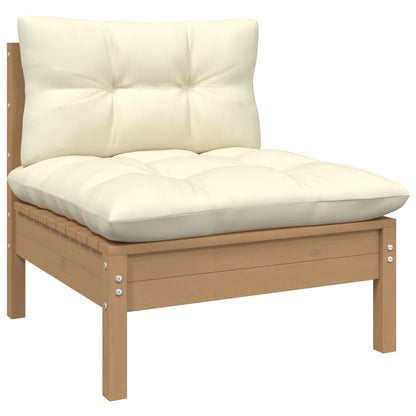 vidaXL 4-tlg. Garten-Lounge-Set mit Kissen Kiefer Massivholz