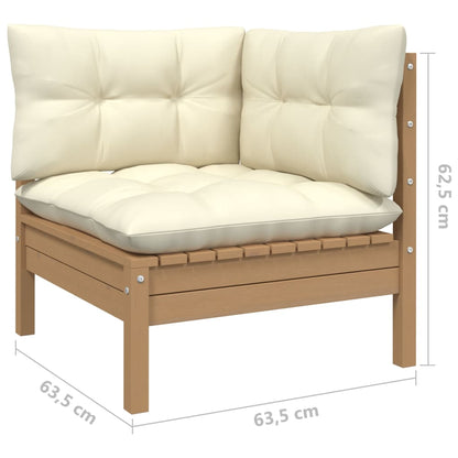 vidaXL 4-tlg. Garten-Lounge-Set mit Kissen Kiefer Massivholz