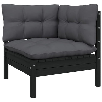 vidaXL Salon de jardin 4 pcs avec coussins, bois de pin massif