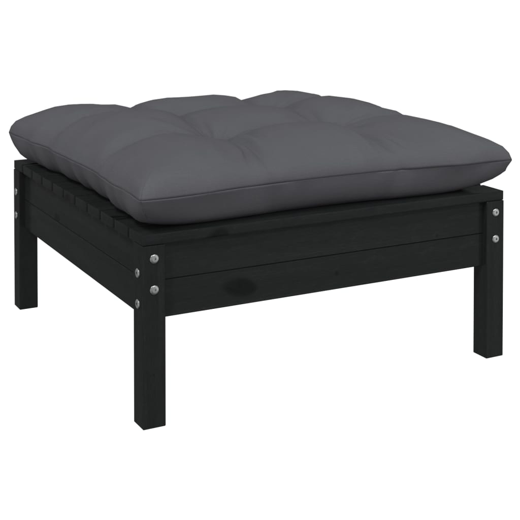 vidaXL Salon de jardin 4 pcs avec coussins, bois de pin massif
