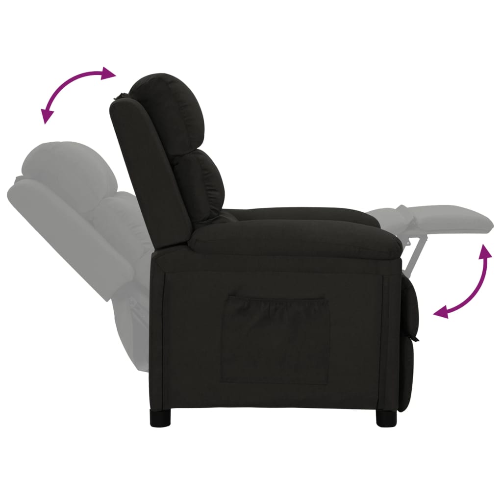 vidaXL Relaxsessel Schwarz Stoff