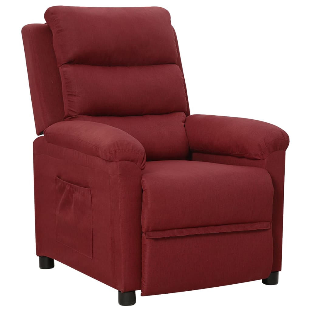 vidaXL Relaxsessel Weinrot Stoff
