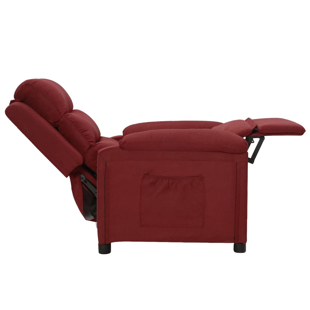 vidaXL Relaxsessel Weinrot Stoff