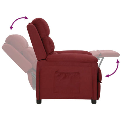 vidaXL Relaxsessel Weinrot Stoff