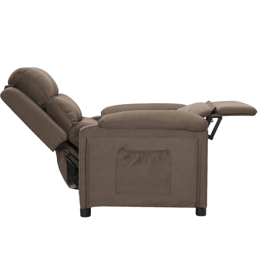 vidaXL Relaxsessel Taupe Stoff