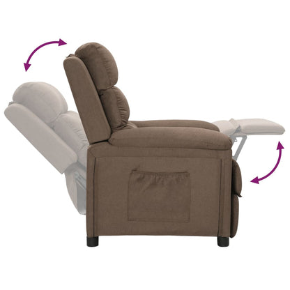 vidaXL Relaxsessel Taupe Stoff