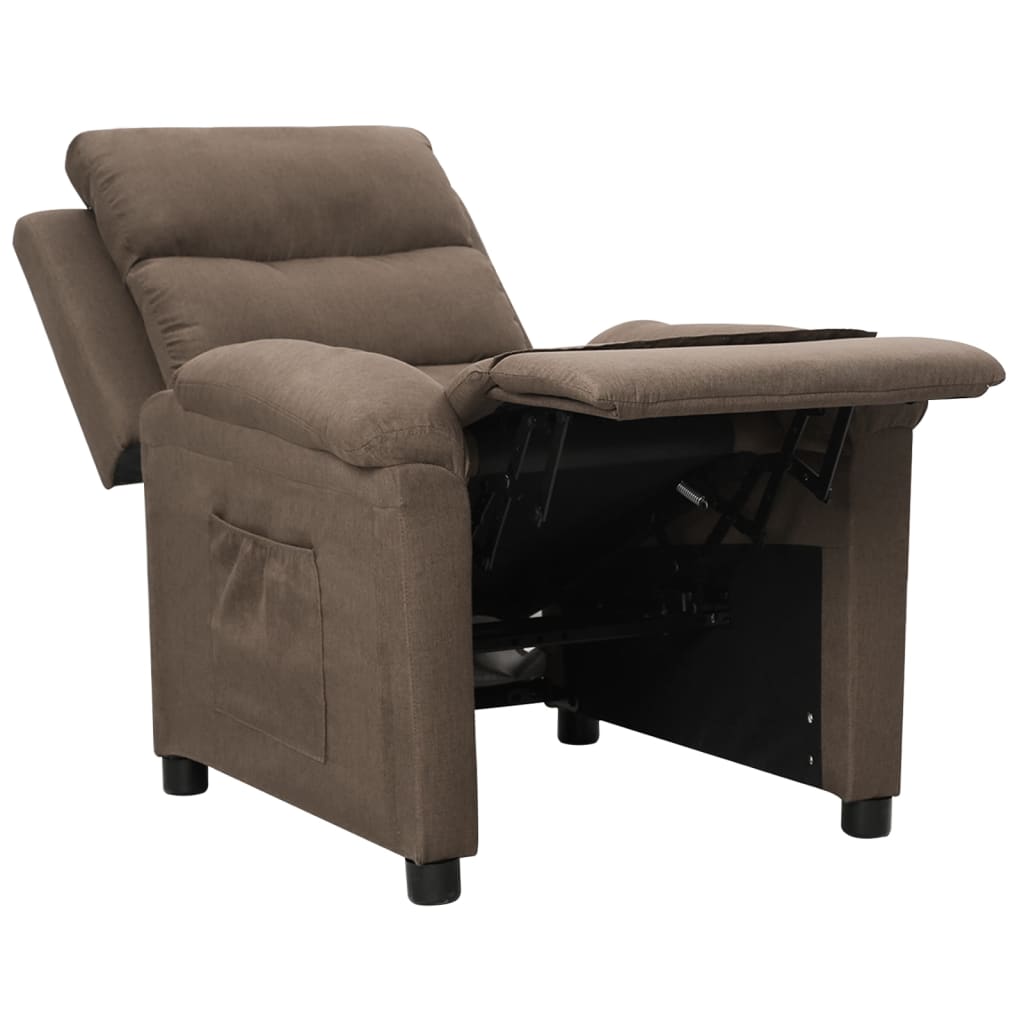 vidaXL Relaxsessel Taupe Stoff