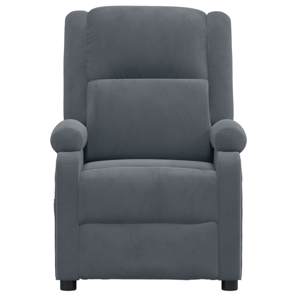 vidaXL Relaxsessel Dunkelgrau Samt