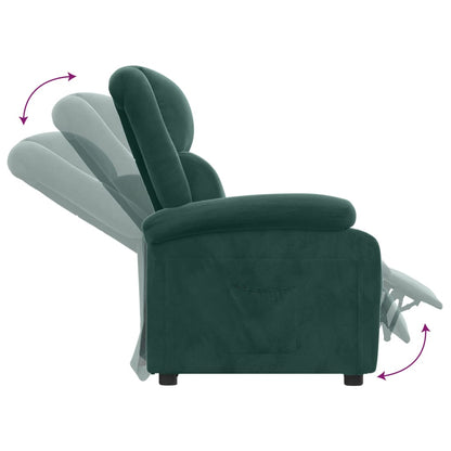 vidaXL Relaxsessel Dunkelgrün Samt
