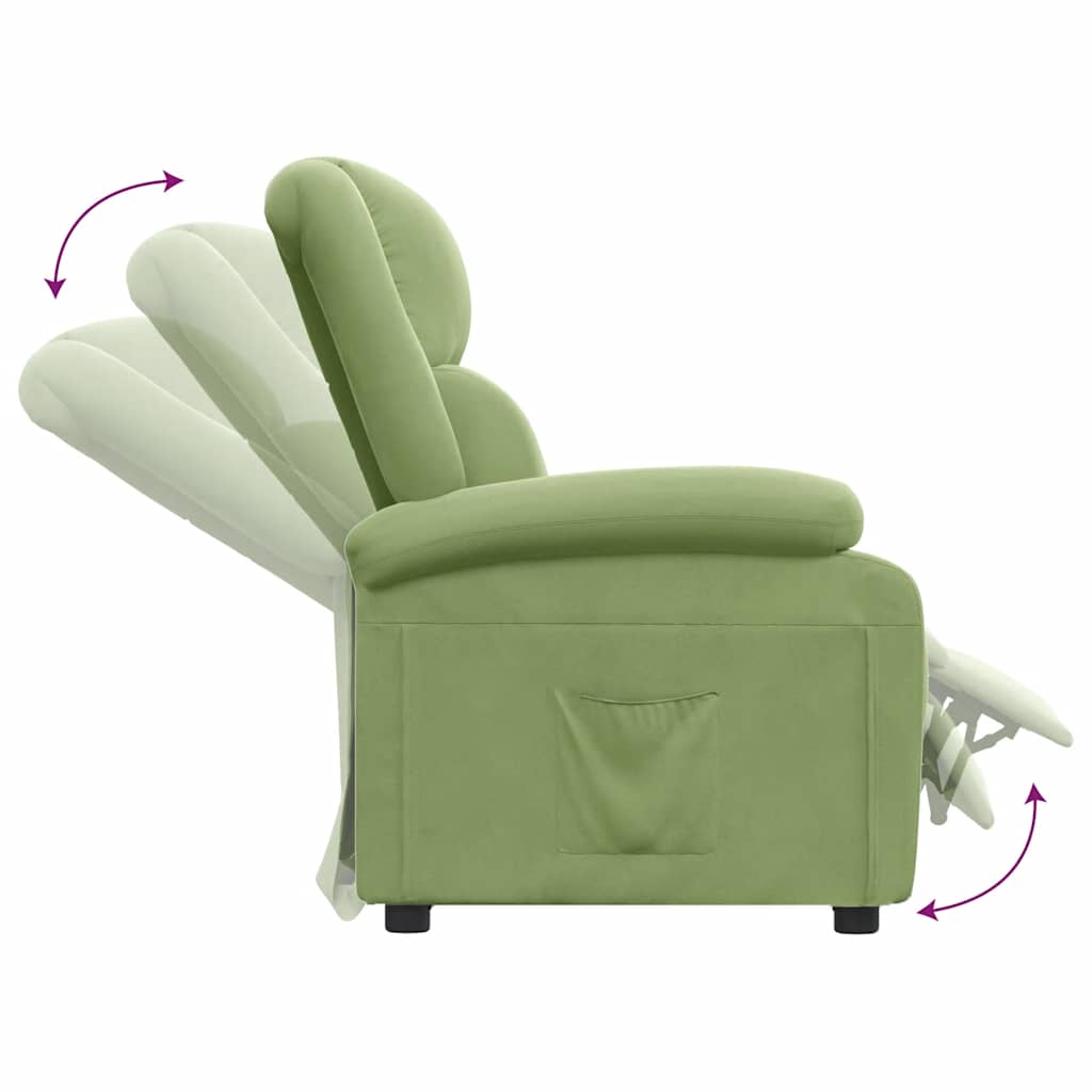 vidaXL Relaxsessel Hellgrün Samt