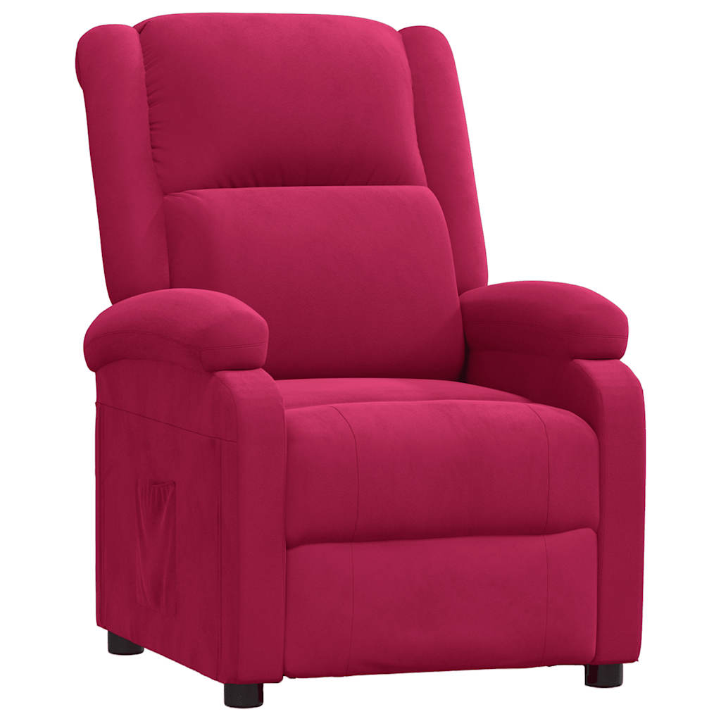 vidaXL Relaxsessel Weinrot Samt