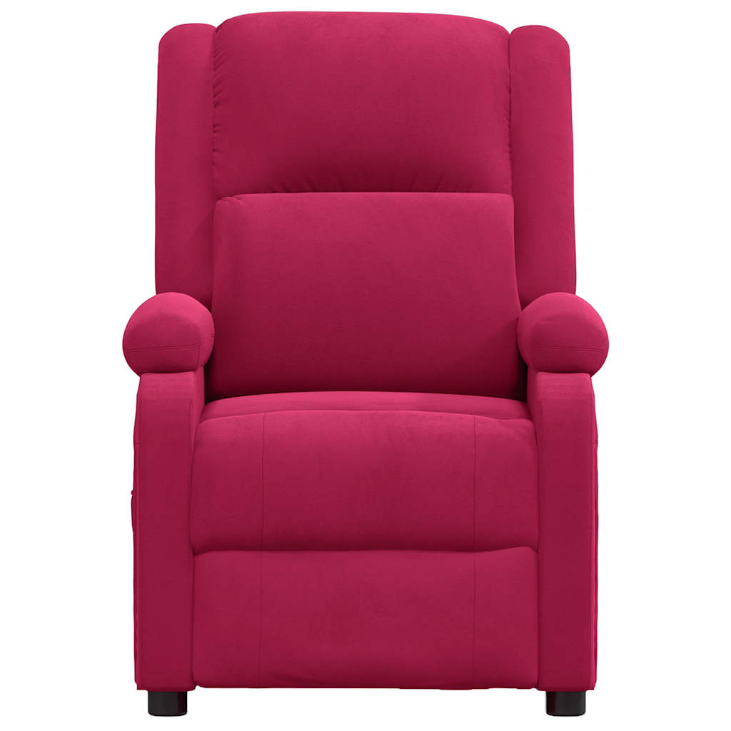 vidaXL Relaxsessel Weinrot Samt