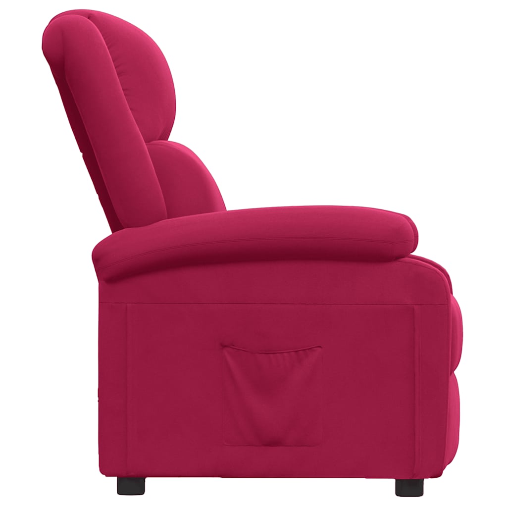 vidaXL Relaxsessel Weinrot Samt