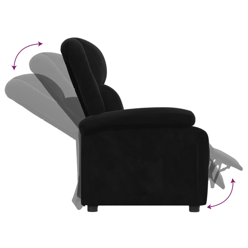 vidaXL Relaxsessel Schwarz Samt