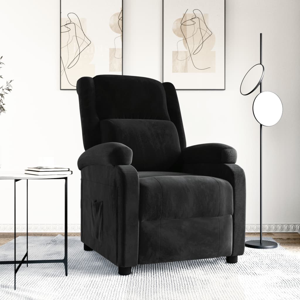 vidaXL Relaxsessel Schwarz Samt