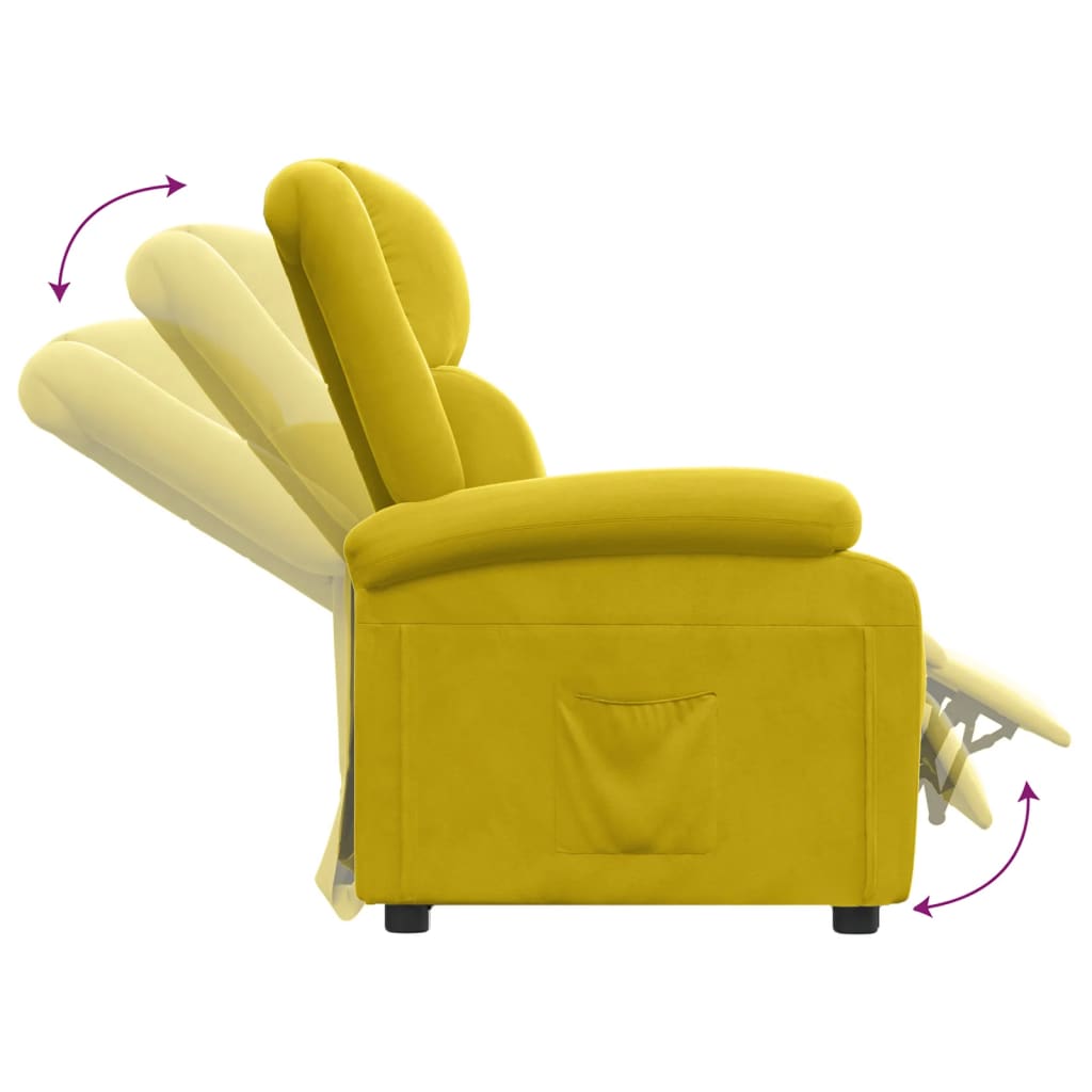 vidaXL Relaxsessel Gelb Samt