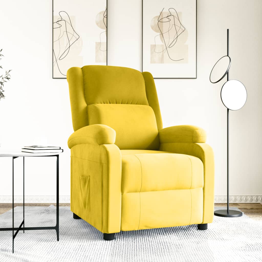 vidaXL Relaxsessel Gelb Samt