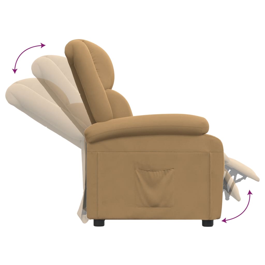 vidaXL Relaxsessel Braun Samt