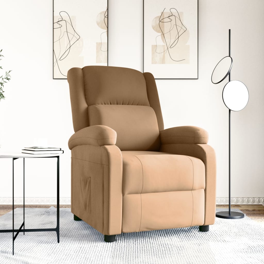 vidaXL Relaxsessel Braun Samt
