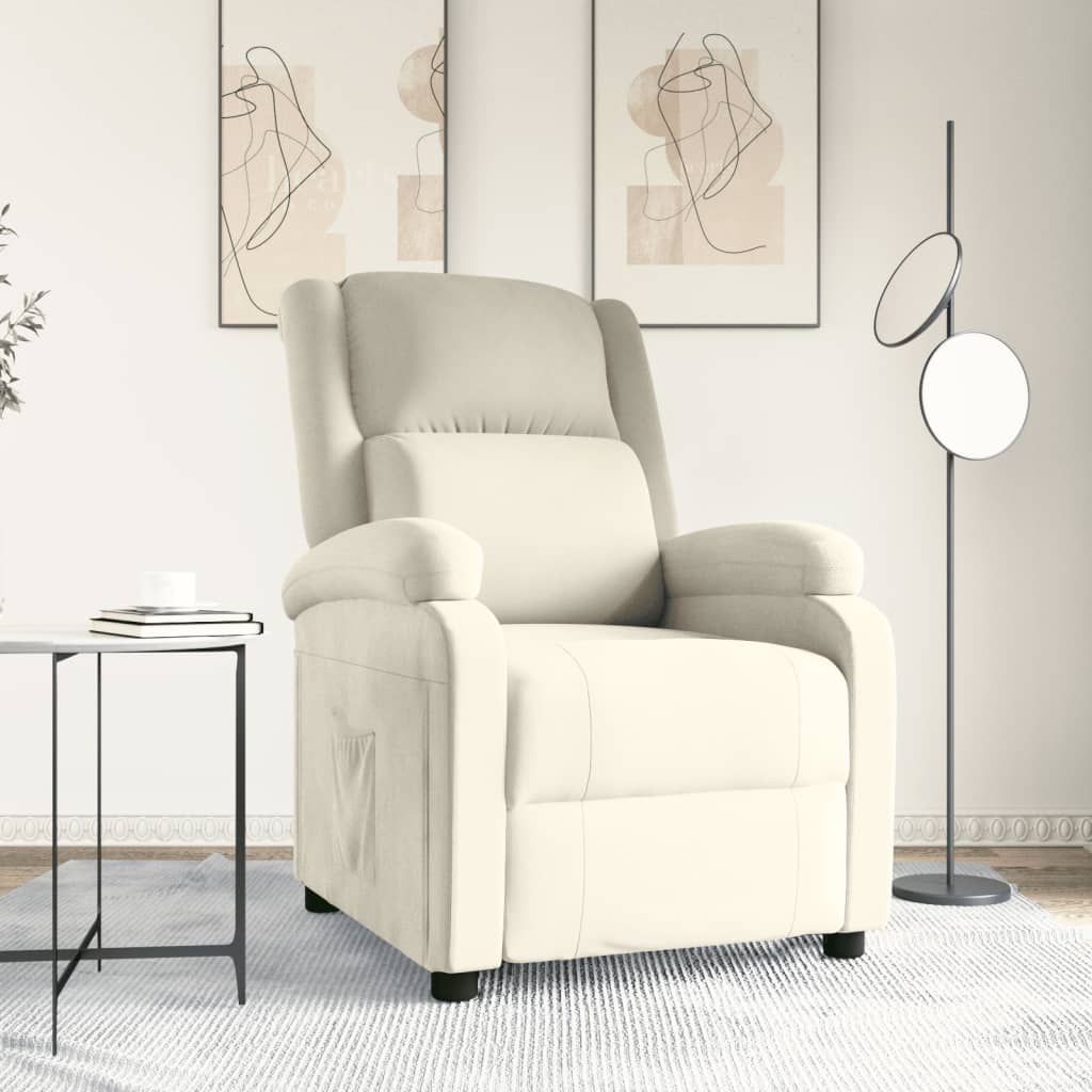 vidaXL Relaxsessel Creme Samt