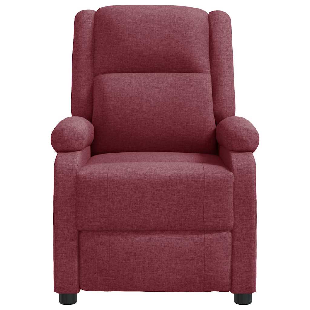vidaXL Fauteuil relax Rouge bordeaux Tissu