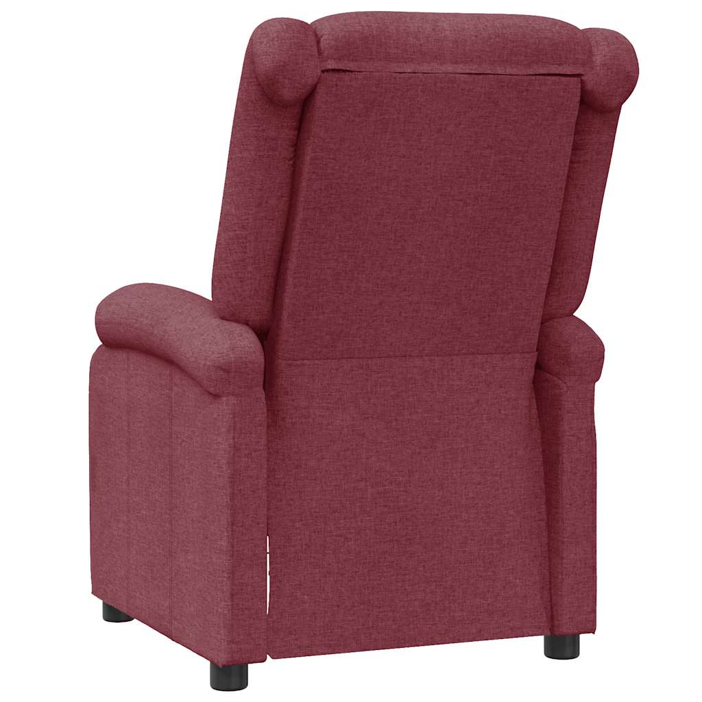 vidaXL Fauteuil relax Rouge bordeaux Tissu