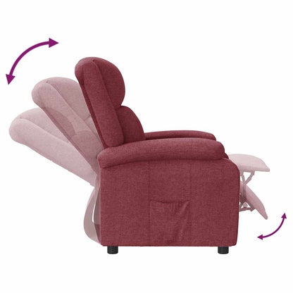 vidaXL Fauteuil relax Rouge bordeaux Tissu