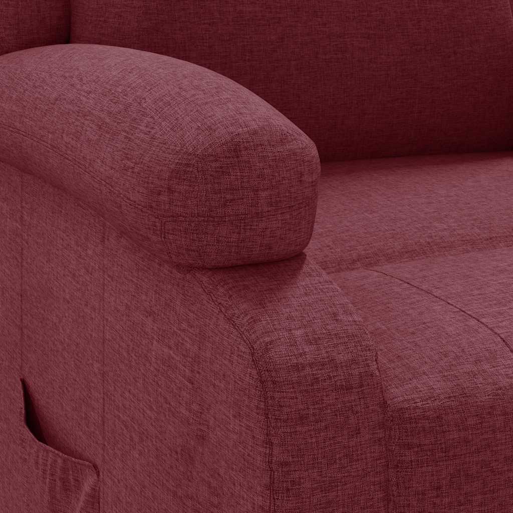 vidaXL Fauteuil relax Rouge bordeaux Tissu