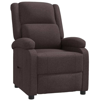 vidaXL Fauteuil relax marron foncé en tissu
