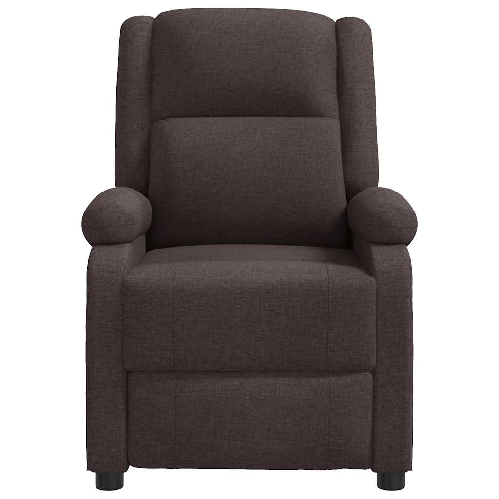 vidaXL Fauteuil relax marron foncé en tissu