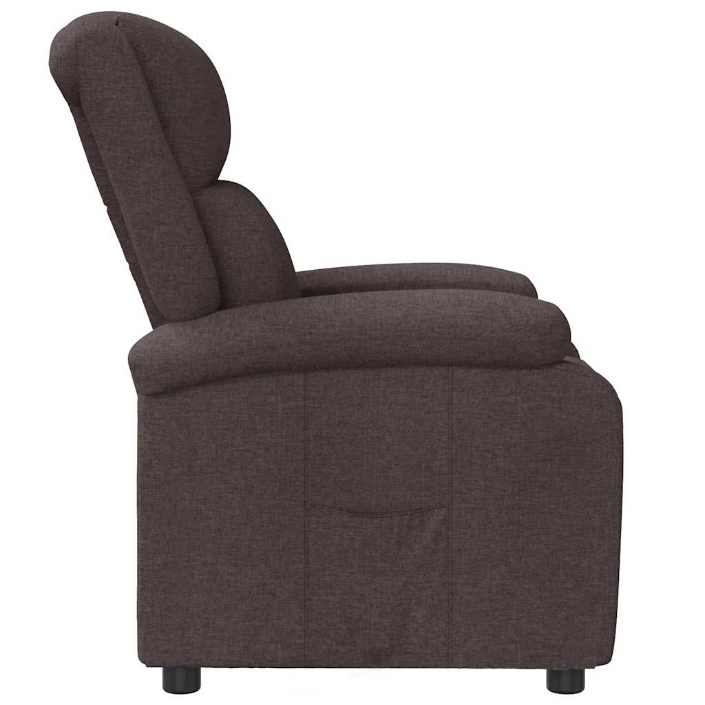 vidaXL Fauteuil relax marron foncé en tissu