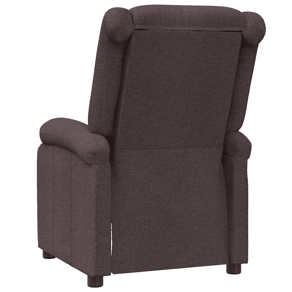 vidaXL Fauteuil relax marron foncé en tissu