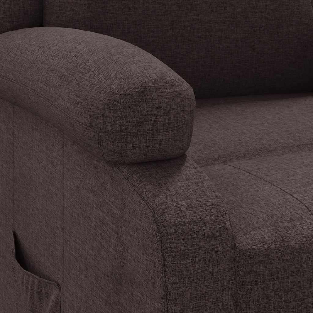 vidaXL Fauteuil relax marron foncé en tissu
