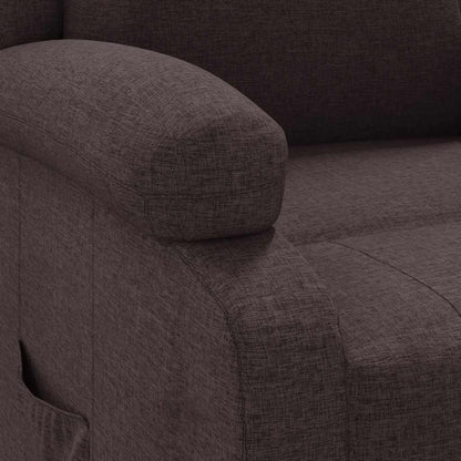 vidaXL Fauteuil relax marron foncé en tissu