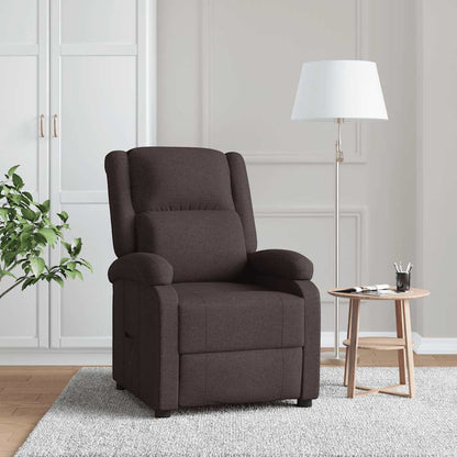 vidaXL Fauteuil relax marron foncé en tissu