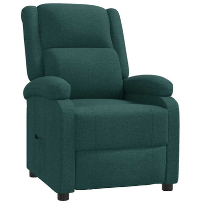 vidaXL Fauteuil relax vert foncé en tissu