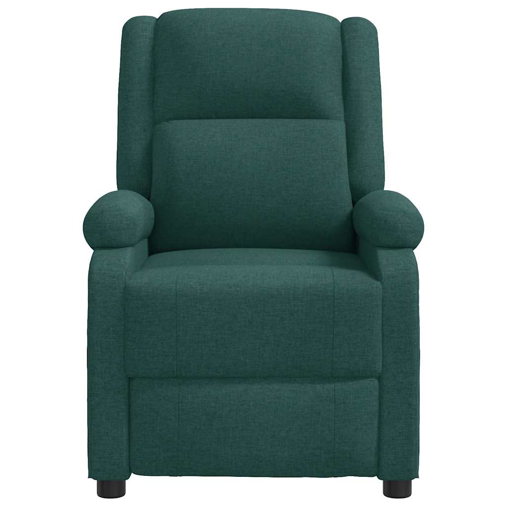 vidaXL Fauteuil relax vert foncé en tissu