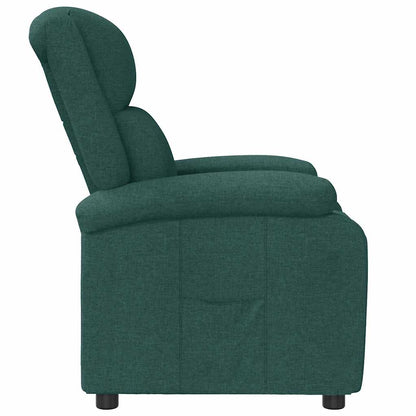 vidaXL Fauteuil relax vert foncé en tissu