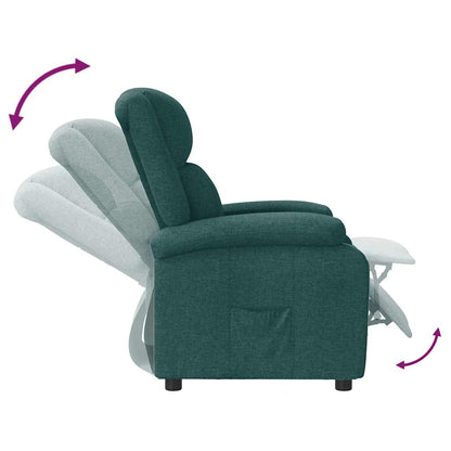 vidaXL Fauteuil relax vert foncé en tissu