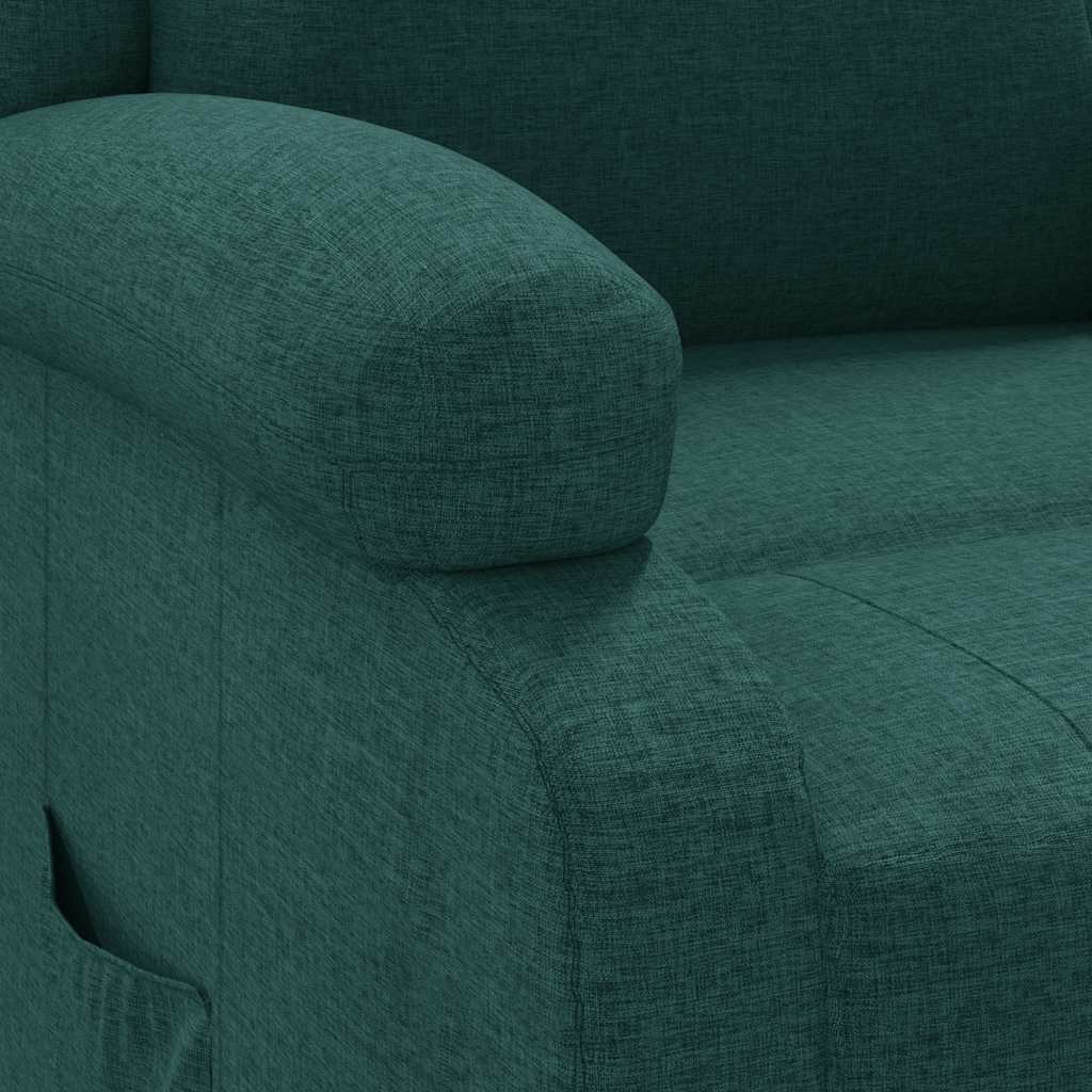 vidaXL Fauteuil relax vert foncé en tissu