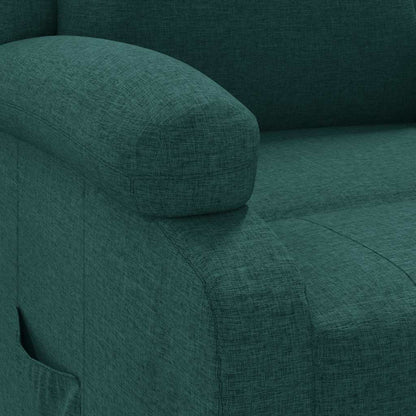 vidaXL Fauteuil relax vert foncé en tissu