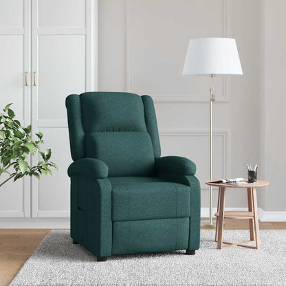 vidaXL Fauteuil relax vert foncé en tissu