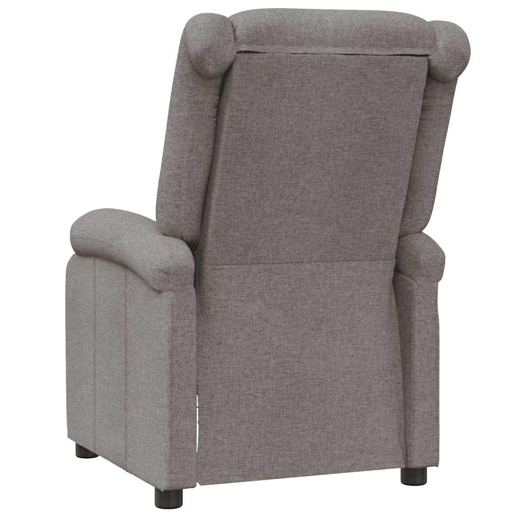 vidaXL Fauteuil relax Taupe Tissu