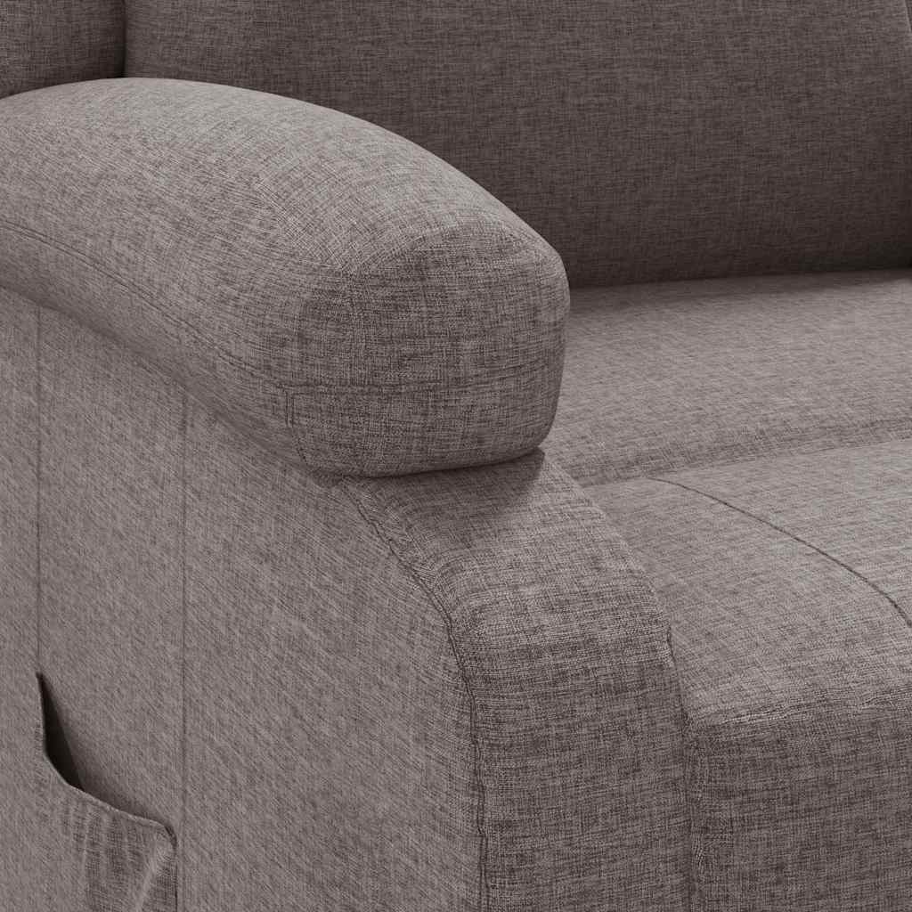 vidaXL Fauteuil relax Taupe Tissu